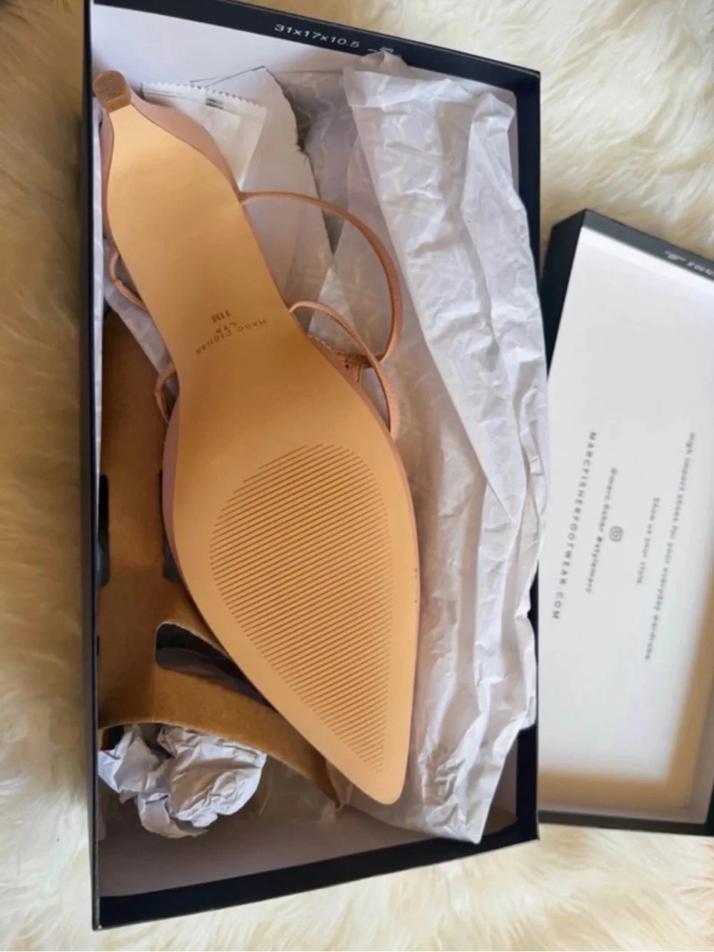 Marc Fisher Blush Strappy Flat Sandals